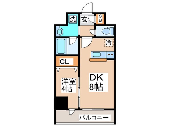 ｴｽﾃﾑｺｰﾄ大阪福島ﾙｱｰﾅ(702)の物件間取画像